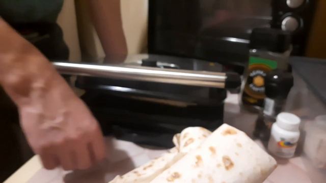 Шаурма на гриле / Домашнее видео.