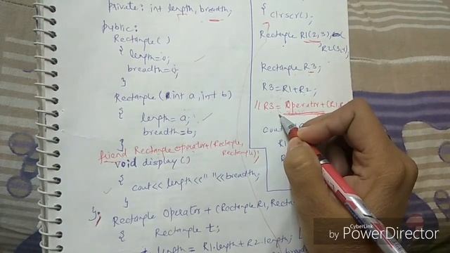 Operator + overloading using friend function-lecture26/oops