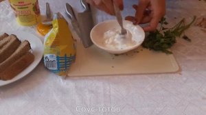 Гренки с чесночным соусом