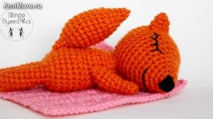 Амигуруми: схема Лисички сплюшки. Игрушки вязаные крючком - Free crochet patterns.