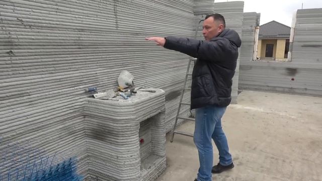 Печать первого в России двух этажного 3d дома. (Архив). Экскурсия по первому этажу #печатьбетоном смотреть онлайн