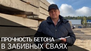 Прочность бетона в забивных сваях от Фундамент Групп. Показания склерометра.