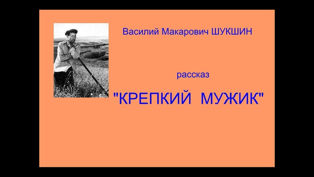 Шукшин крепкий мужик план