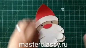 Как сделать Дед Мороза из бумаги. Елочная игрушка - дед Мороз. Видео урок