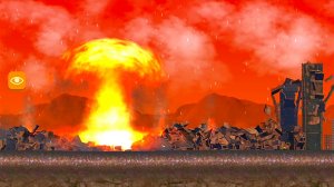 Падение ядерной бомбы на города в игре City Smash ?