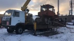 Погрузка ДТ 75 для транспортировки