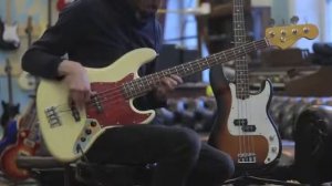 Bass Battle — Fender Jazz Bass VS Fender Precision at guitarbank store