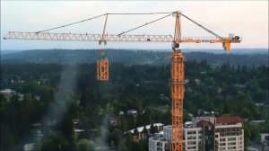 Работа башенного крана - аренда башенных кранов на Unirenter.ru