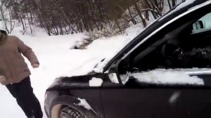 Volvo xc70 снежном бездорожье.