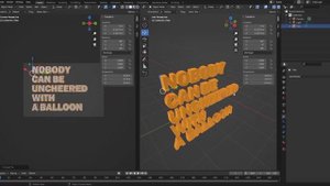 Рецепт: дутые буквы в Блендере