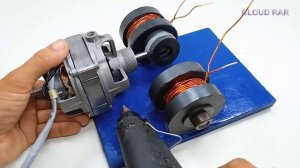 New... how to make free energy 220v AC 10000W powerful electricity generator turns iron Bolt copper