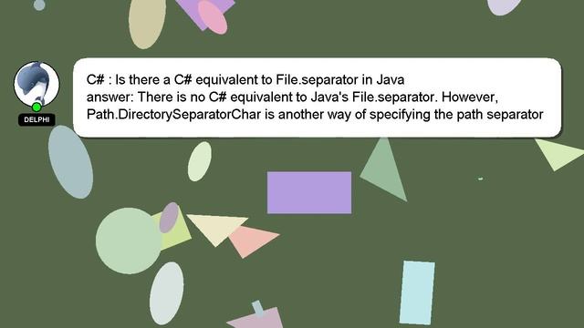 C# : Is there a C# equivalent to File.separator in Java смотреть онлайн