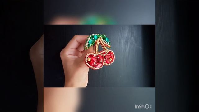 Брошь из бисера Вишенки Aksen смотреть онлайн