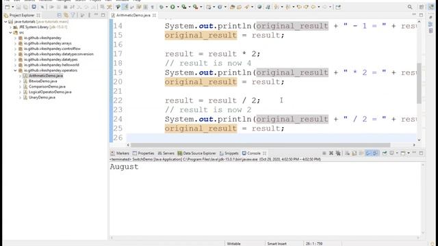 Java Tutorial For Beginners | Operators In Java With Example Programs | Java Programming| SimpliCod
