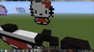 minecraft pixel art tutorial 10: hello kitty