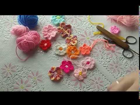 МК цветочков.Как связать маленький цветочек.