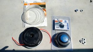Купил 2 катушки для своих бензокос STIHL FS 450 и Hitachi CG 27 EAS и одну переделал.