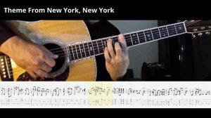 Theme From New York, New York - Frank Sinatra, Guitar Tabs, Fingerstyle