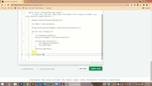HackerRank Java Arraylist problem solution in Java | Java problems solutions | Programmingoneonone