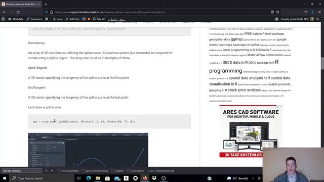 [EN 81] Splines with pyautocad, Python for AutoCAD