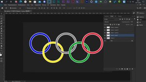 КАК НАРИСОВАТЬ ОЛИМПИЙСКИЕ КОЛЬЦА В ФОТОШОПЕ / ОБУЧАЛКА