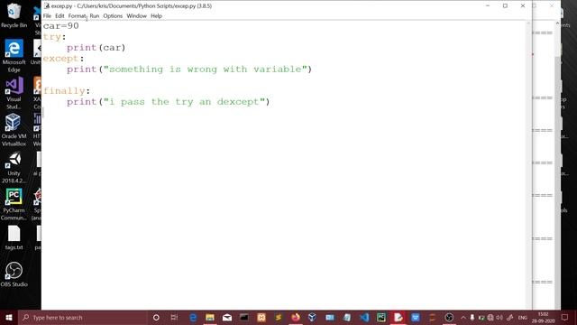 exceptions handling in python (tamil) | tamil p-20 | Quick through