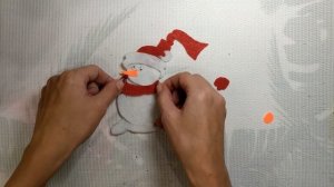 Снеговик из фетра. Подвеска на елку. DIY