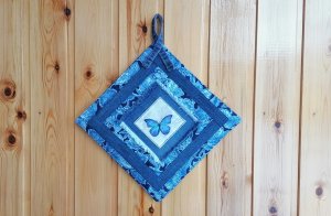 Джинсовая прихватка своими руками.