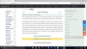 Explain race condition in multithreading.
| javapedia.net