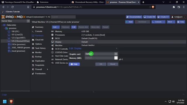 Running a ChromeOS Flex (CloudReady 2.0) Virtual Machine in Proxmox VE