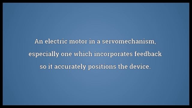 Servomotor Meaning
