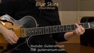 BLUE SKIES Chord Melody Guitar Cover by Sandra Sherman