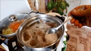 Готовлю суп с копченостями