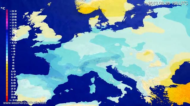 Temperature forecast Europe 2013-02-23 00:00:00 смотреть онлайн
