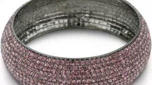 Purple Swarovski Elements Crystal 1 Inch Wide Domed Bangle Bracelet - SuperJeweler.com