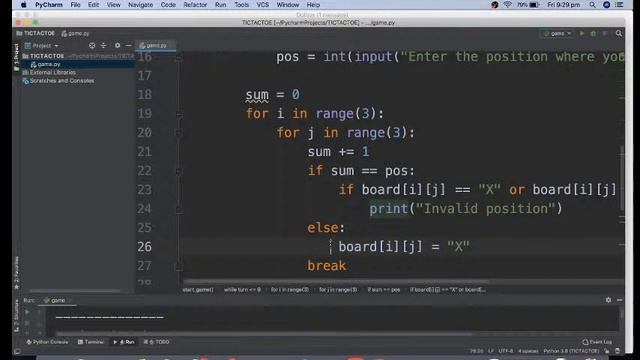 Coding the game TIC TAC TOE Live, Programming is Fun