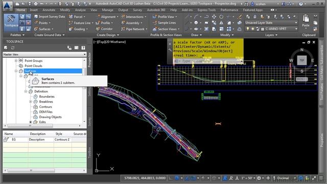 AutoCAD Civil 3D 2015 Tutorial | Tool Space - Prospector смотреть онлайн
