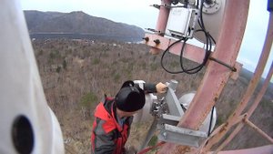 Промальп.Вывешивание на мачте 70 метров Байкальский тракт