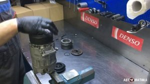 BMW X6 3,5i, 740i. Ремонт компрессора кондиционера. Замена муфты