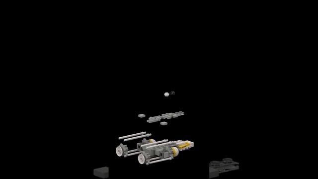 Lego Star Wars Mini set K4488 Star Wars Miniatures Kit II Y-Wing from 2003 360°