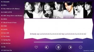 BTS BEST SONGS (With Lyrics)
