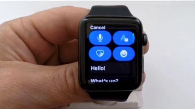 Создание текстового (SMS) сообщения в Apple Watch смотреть онлайн