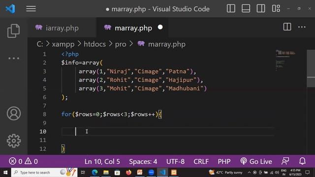 PHP ARRAY | MULTIDIMENSIONAL ARRAY IN PHP