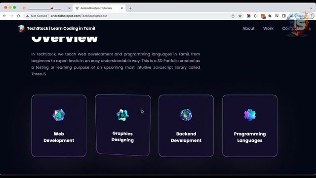 ThreeJS Portfolio | React-Fiber Tailwind CSS | ThreeJS 3D Portfolio Website | Learn coding in Tamil