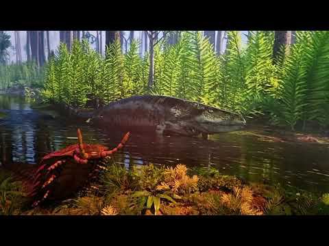 Диорама леса периода карбона. Видеомаппинг музейной экспозиции "Рождение Кузбасса". смотреть онлайн