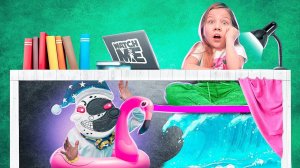 Xenia found secret room under the bed of Sundrop and Moondrop FNAF in real life! 24 hour challenge!