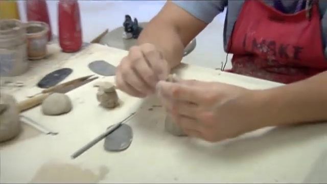 Making a clay whistle