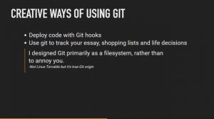 Colloquium 1 - Let's Git it Right / Why you need Config