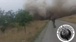 Залп российских РСЗО в районе Сватово-Кременная.
