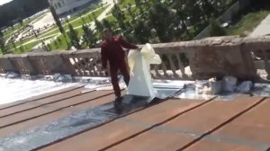 Размотка кровельного материала РИЗОЛИН. Ремонт фальцевой кровли.